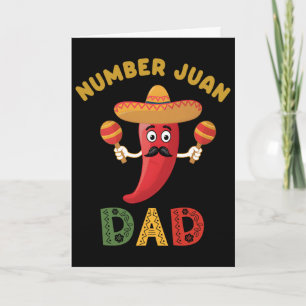 Tarjeta El Número Uno Papá Divertido Día del Padre Mexican
