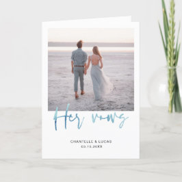 Tarjeta El océano minimalista azul su carta de votos