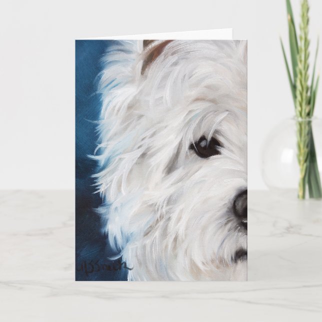Tarjeta El ojo del oeste de Terrier de la montaña de (Anverso)