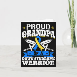 Tarjeta El orgulloso abuelo de un guerrero del síndrome de