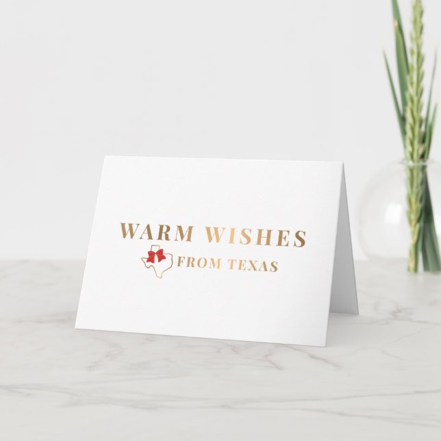 Tarjeta El oro y los deseos cálidos rojos de Texas (Anverso)