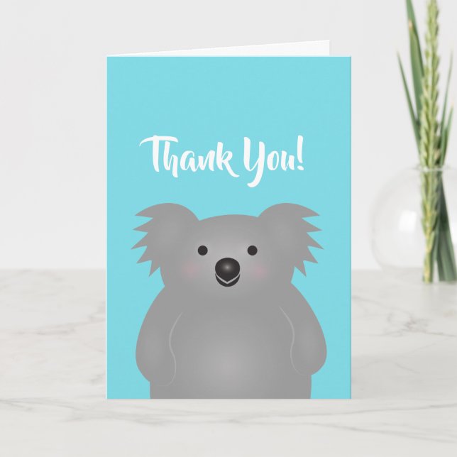 Tarjeta El oso de koala australiano adorable lindo le (Anverso)