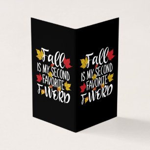 Tarjeta El Otoño es Mi Segunda Palabra Favorita que Empiez