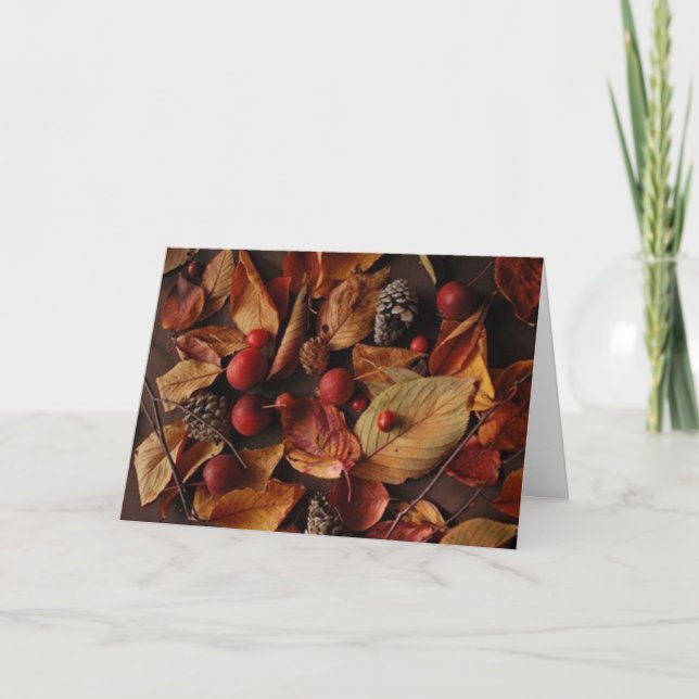 TARJETA EL OTOÑO ESTÁ EN EL AIRE **DESEOS DE CUMPLEAÑOS DE (Anverso)