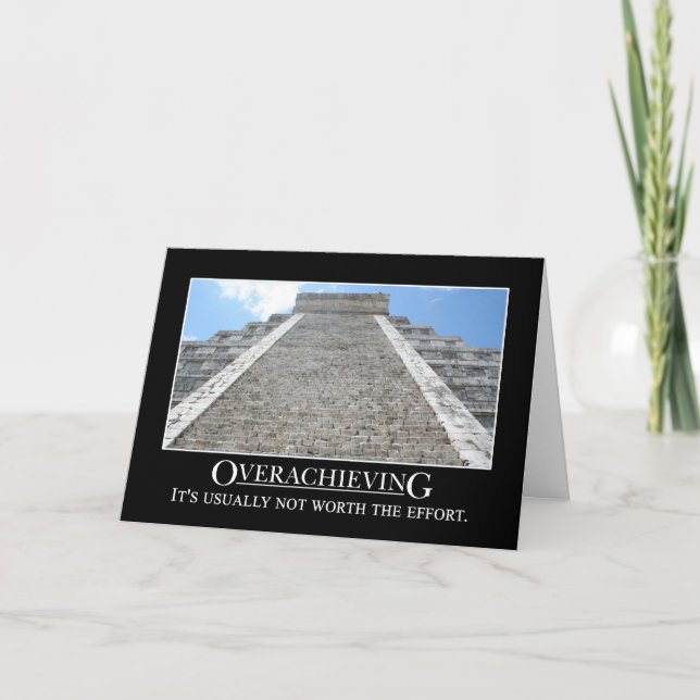 Tarjeta El Overachieving no está generalmente digno del (Anverso)