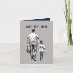 Tarjeta El padre del béisbol, hijo, añade un mensaje