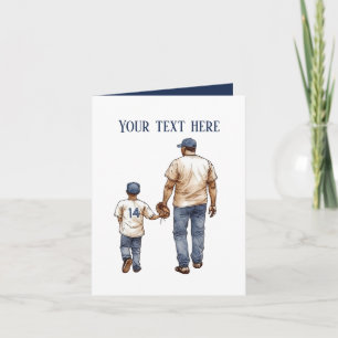 Tarjeta El padre del béisbol, hijo, añade un mensaje