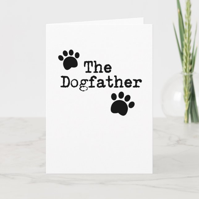 Tarjeta El padre del perro hace un regalo del Día del Padr (Anverso)