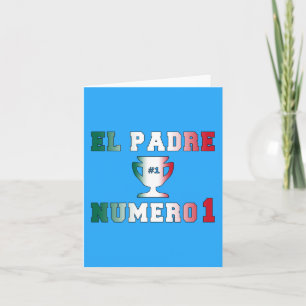 Tarjeta EL Padre Número 1 papá #1 en el día de padre
