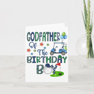 Tarjeta El Padrino Del Niño De Cumpleaños En Un Lov De Gol