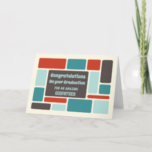 Tarjeta El padrino retro felicita a la graduación