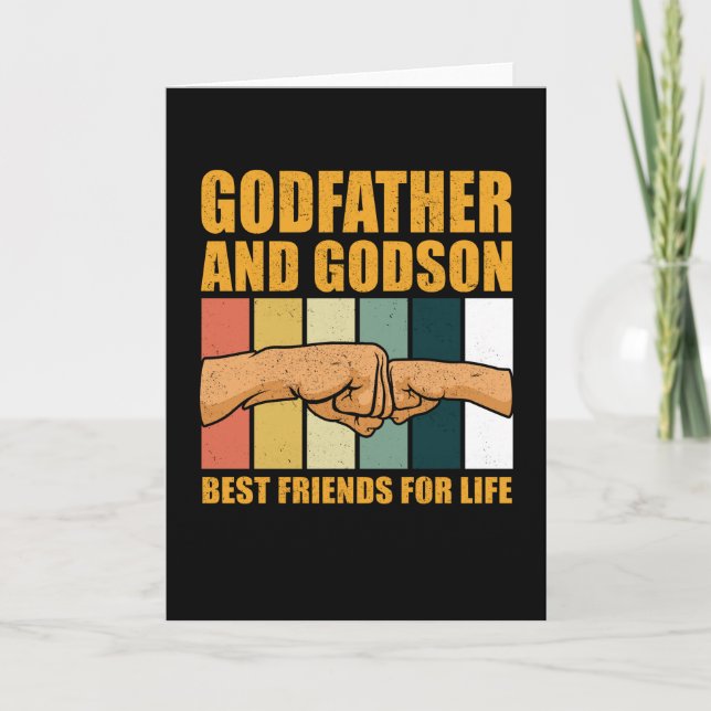Tarjeta El Padrino Y El Godson Mejores Amigos De La Vida | (Anverso)