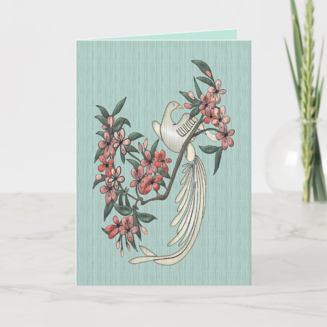 Tarjeta El pájaro cantante (Anverso)