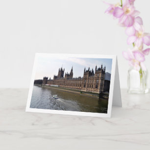 Tarjeta El Palacio de Westminster en el río Támesis