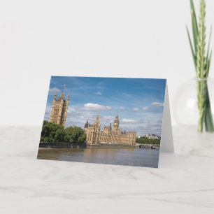 Tarjeta El Palacio de Westminster Saludo en Blanco