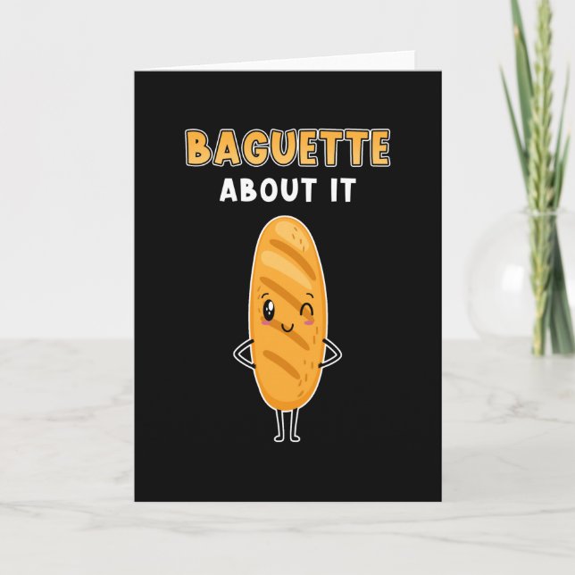 Tarjeta El pan de Baguette es divertido (Anverso)