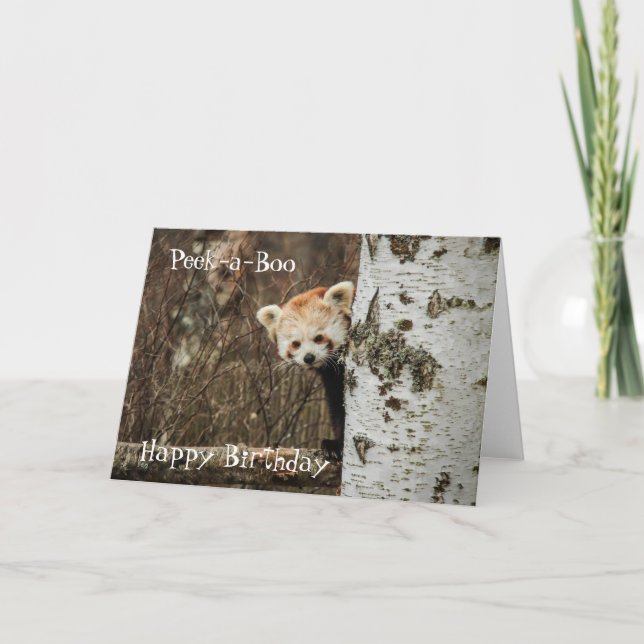 Tarjeta El Panda Rojo Feliz Cumpleaños (Anverso)