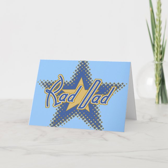 Tarjeta El papá del Rad, papá es Rad (Anverso)