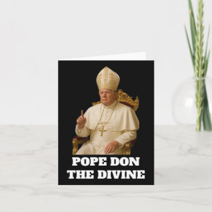 Tarjeta El Papa Donald Trump, el divino