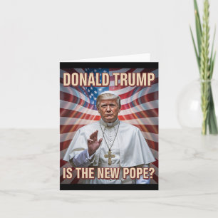 Tarjeta El Papa Gracioso Y El Presidente Donald Trump