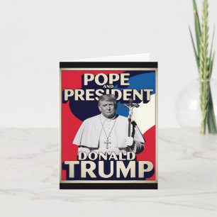Tarjeta El Papa Gracioso Y El Presidente Donald Trump1