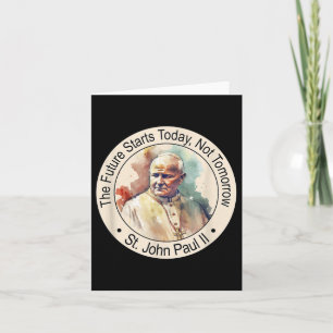 Tarjeta El Papa Juan Pablo Ii Famoso Santos Católicos