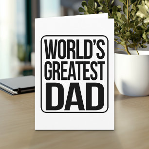 Tarjeta El papá más grande del mundo - simple y llano