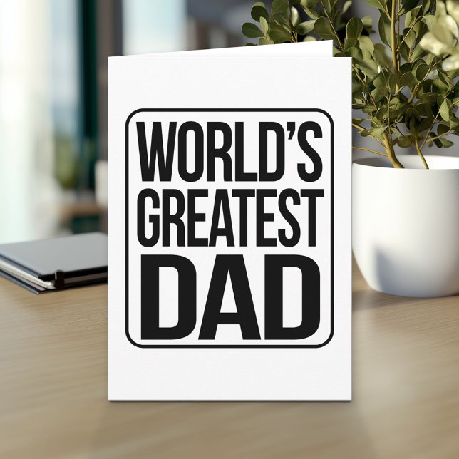 Tarjeta El papá más grande del mundo - simple y llano (Custom Greeting Card with Photo)