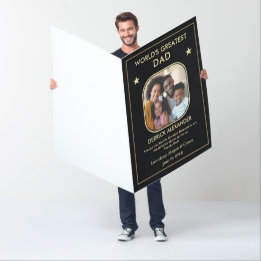 Tarjeta El papá padre más grande del mundo. Foto Big 36 x 