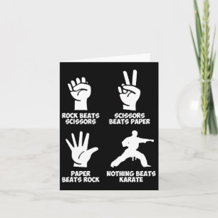 Tarjeta El papel de rock nada le gana a Karate