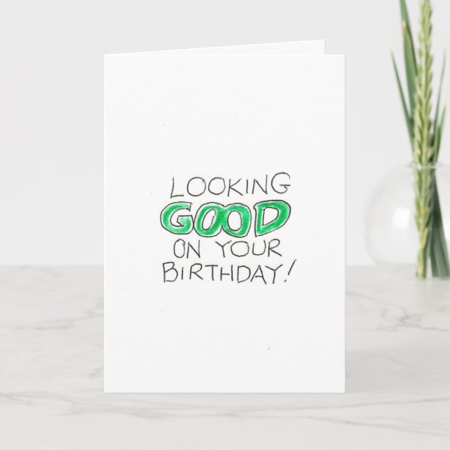 Tarjeta El parecer bueno en cumpleaños (Anverso)