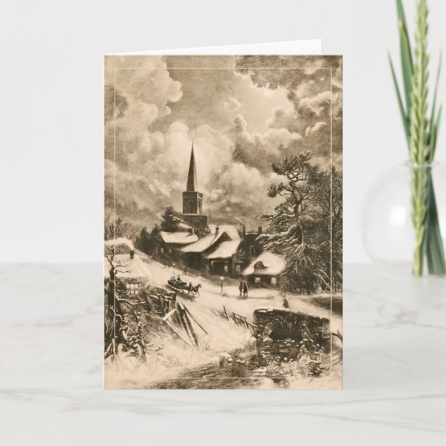 Tarjeta El paseo en Sleigh (Anverso)