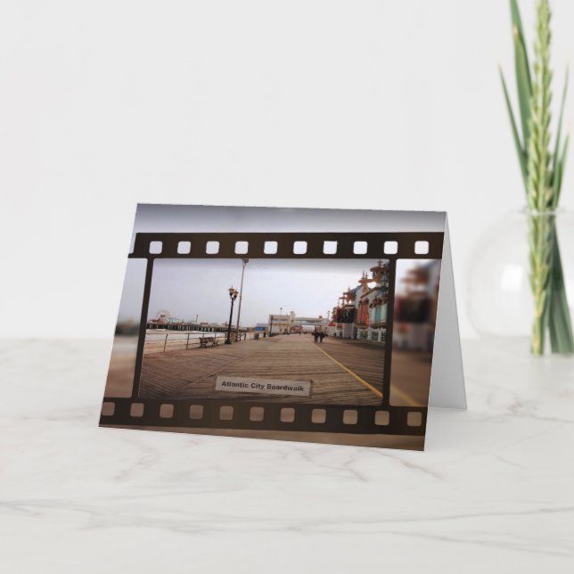 Tarjeta El paseo marítimo de Atlantic City (Anverso)