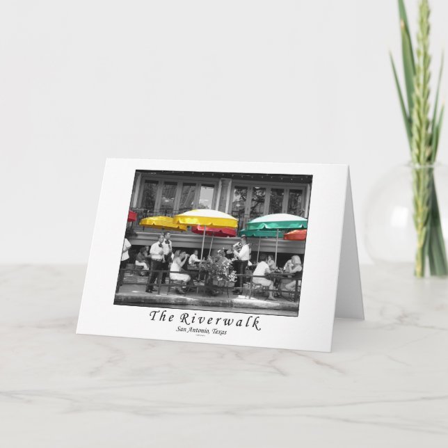 Tarjeta El paseo marítimo de San Antonio, Texas (Anverso)