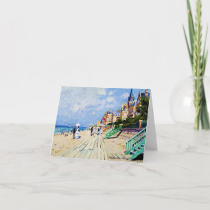 Tarjeta El paseo marítimo de Trouville Claude Monet