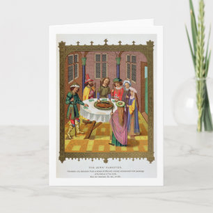 Tarjeta El Passover de los judíos, facsímil de un siglo XV