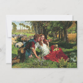 Tarjeta El Pastor y su Novia (por Holman Hunt)