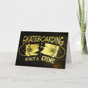 Tarjeta El Patinador En Patineta No Es Un Crimen