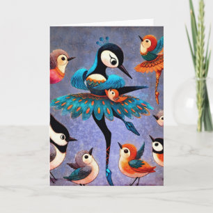 Tarjeta El pavo real bailando