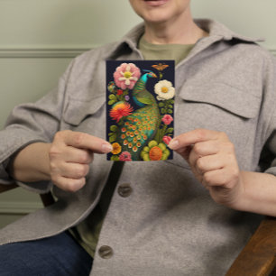 Tarjeta El pavo real Personalizado Haeckel moderno