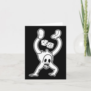 Tarjeta El payaso fantasma dados afortunados voltereta Car