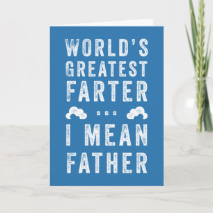 Tarjeta El Pedorero Más Grande del Mundo Día del Padre Col