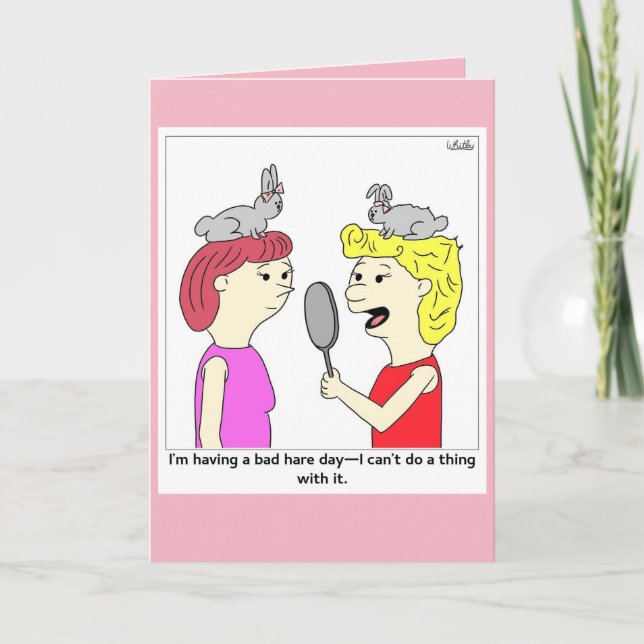 Tarjeta El pelo malo - Día de la liebre mala (Anverso)