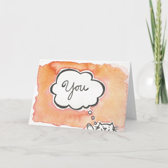 Tarjeta El pensamiento en usted carda (Anverso)