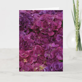 Tarjeta El pensamiento en usted carda con las flores