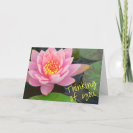 Tarjeta El pensamiento en usted carda - waterlily