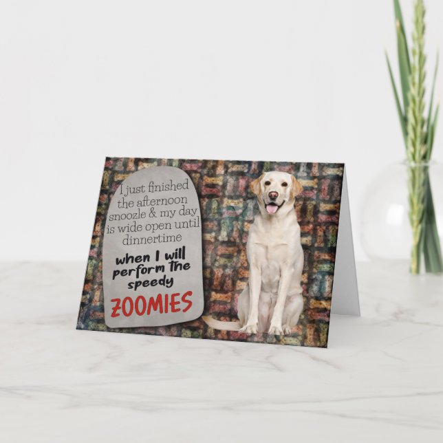 Tarjeta El pensamiento hilarante de tu cumpleaños Labrador (Anverso)