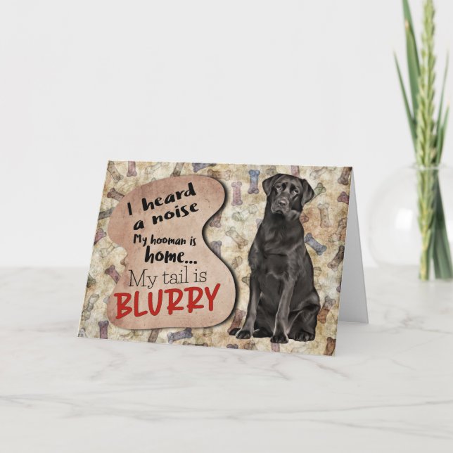 Tarjeta El pensamiento hilarante de tu cumpleaños Labrador (Anverso)