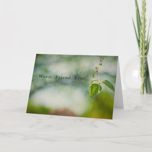 Tarjeta El peor amigo de la historia (Anverso)