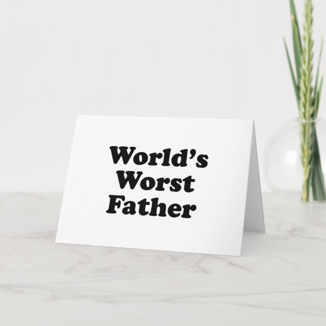 Tarjeta El peor padre del mundo (Anverso)